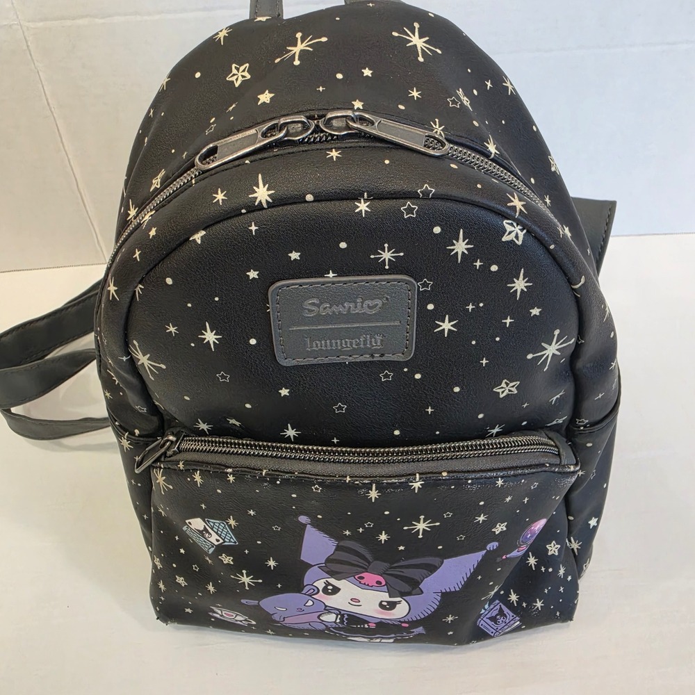 Sanrio Loungefly Kuromi Fortune Teller Celestial Star Mini Backpack Black